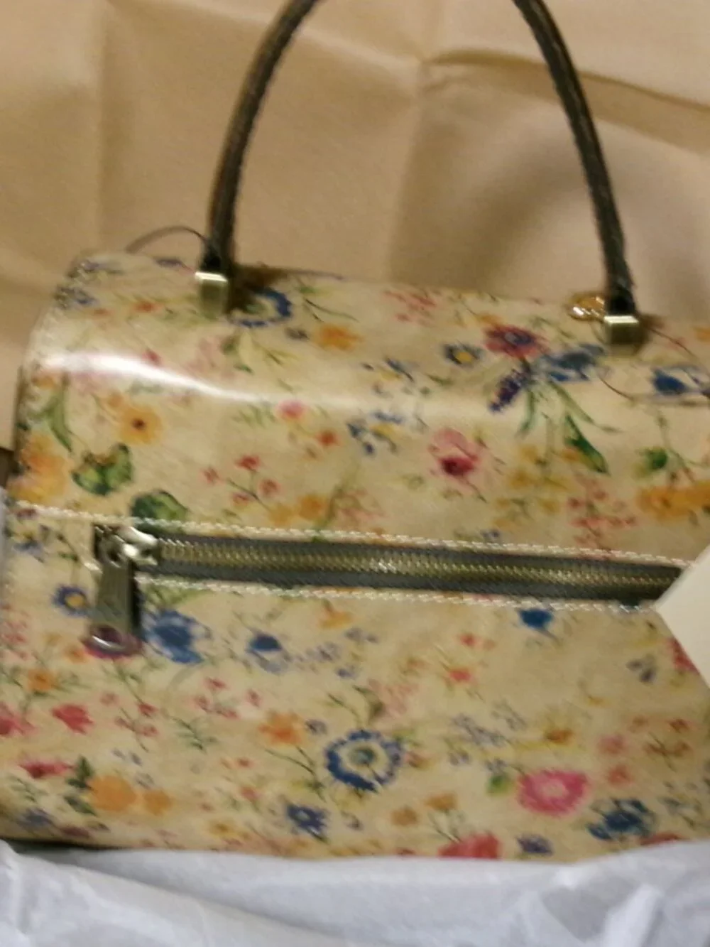 NWT Patricia Nash Leather Prairie Rose Chauncy Satchel with Crossbody Strap